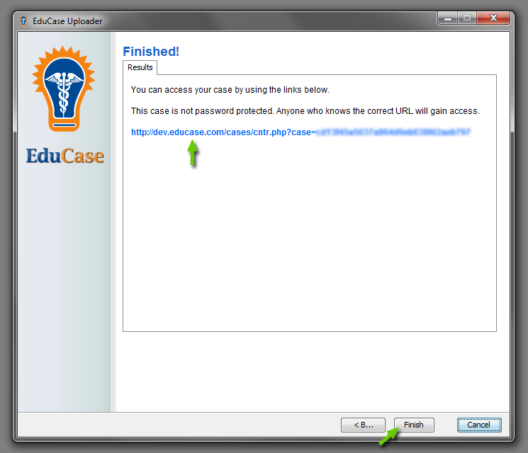 EduCase Features Uploader Tool Upload Completed