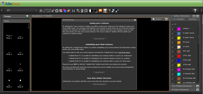 EduCase, Features, Contouring Tools, Saving Drawn Contours for DICOM contours