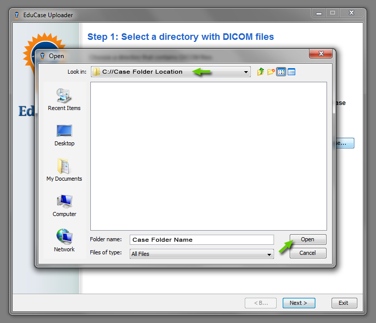 EduCase Features Uploader Tool Uploading Case Data